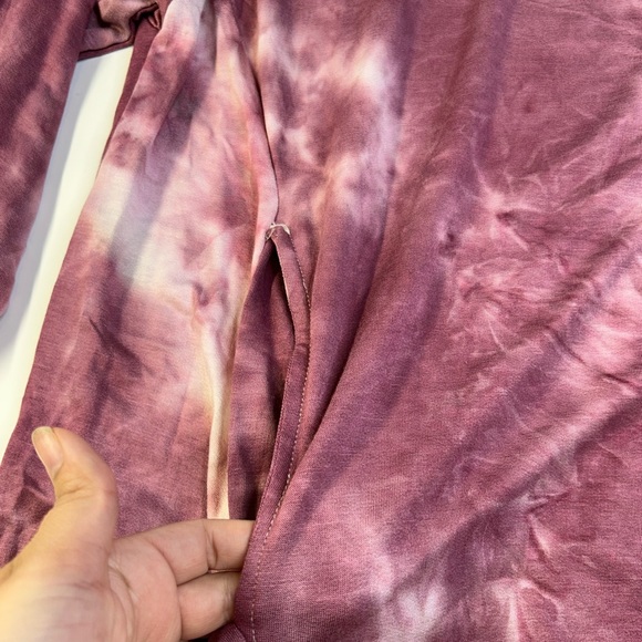 Bibi Tie Dye Crewneck Tunic Sweater with Pockets - Picture 3 of 13